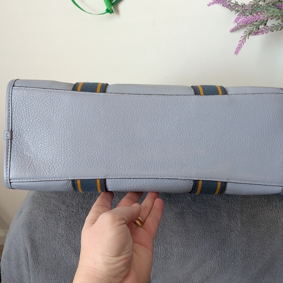 Coach Blue Pebble Smith Tote - Picture 4 of 9